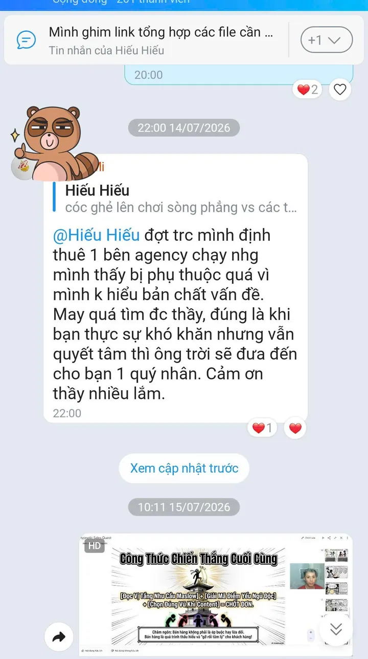 Feedback học viên 1
